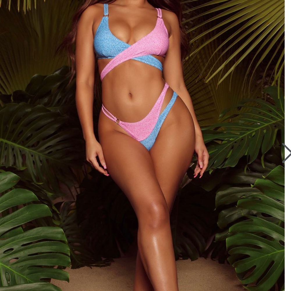 Fashion Nova Bikini Pink/combo